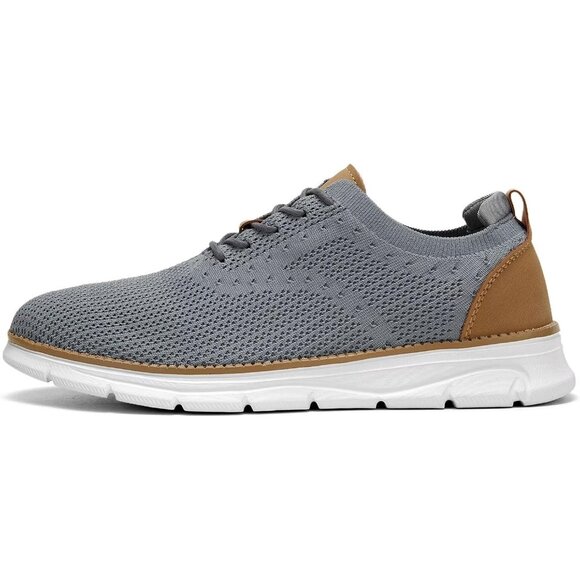 ⚡Men's Z53 Grey Mesh Casual Walking Business Oxfords Work Lightweight Sneakers - Picture 4 of 7